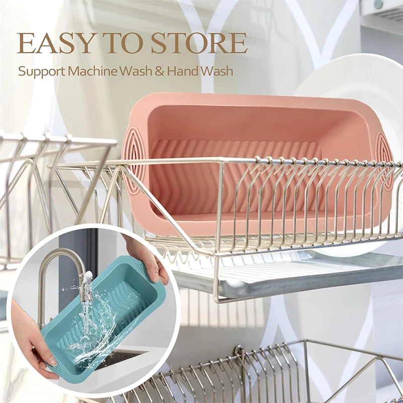 Silicone Loaf Pan Non-Stick Bread Baking Mold Easy Release Cake & Meatloaf Tray
