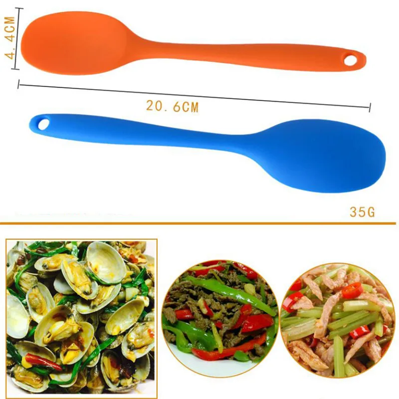 Purease Silicone Mixing Spoon – Long Handle Cooking & Baking Utensil