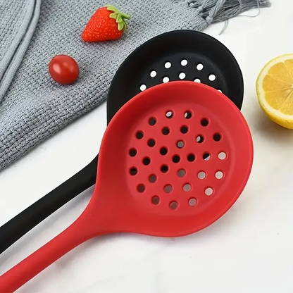 Silicone Slotted Spoon | Heat Resistant Non-Stick Skimmer | Purease