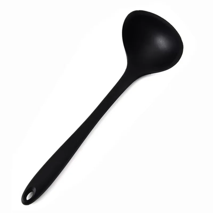 Silicone Soup Ladle Heat Resistant Non Stick Long Handle Kitchen Cooking Spoon