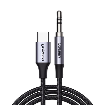 Ugreen audio cable with USB-C and 3.5mm jack on a white background