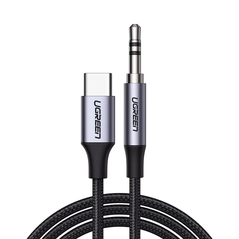 UGREEN USB-C to 3.5mm Aux Cable with DAC Chip – Braided Audio Cable