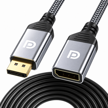 8K 60Hz DisplayPort Extension Cable DP 1.4 Male to Female 4K 120Hz 48Gbps