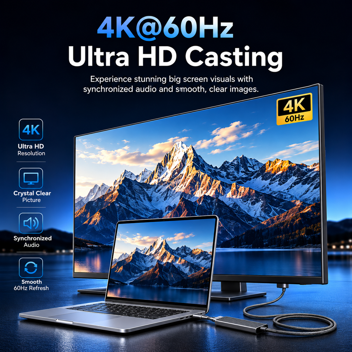 Vention USB-C to USB-C Cable 100W 10Gbps 4K@60Hz Braided Fast Charging