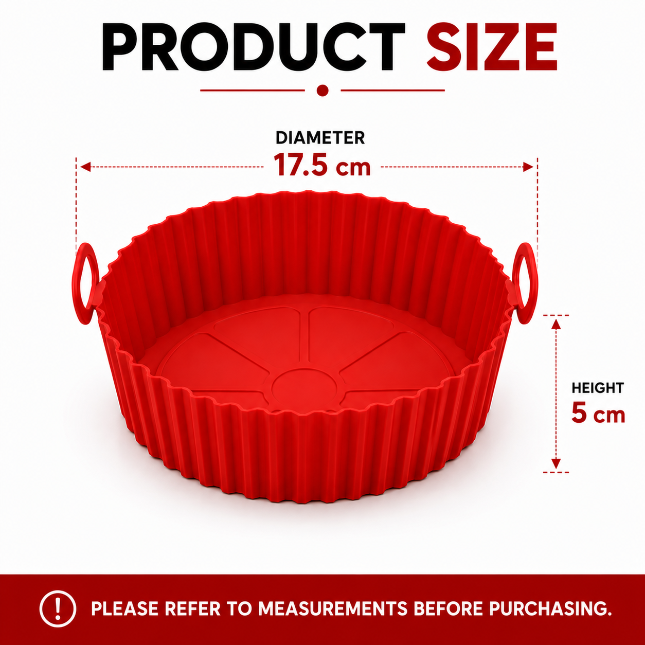 Reusable Silicone Air Fryer Liner – Non-Stick, Food-Grade | 8 Inch