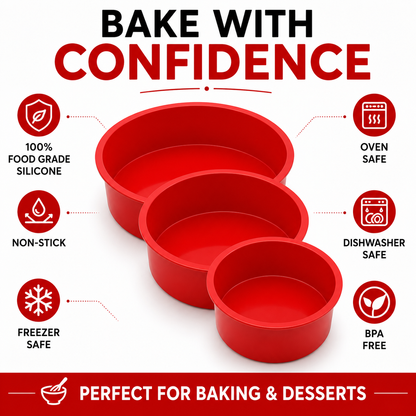 Silicone Round Cake Mold – Non-Stick, Food-Grade | 10cm to 25cm