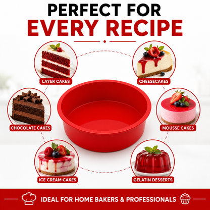 Silicone Round Cake Mold – Non-Stick, Food-Grade | 10cm to 25cm