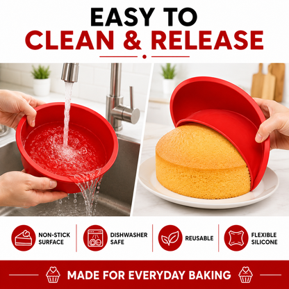 Silicone Round Cake Mold – Non-Stick, Food-Grade | 10cm to 25cm