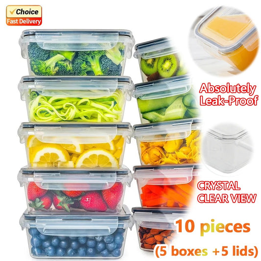 Clear Food Storage Containers Set – Airtight & Microwave Safe | Purease