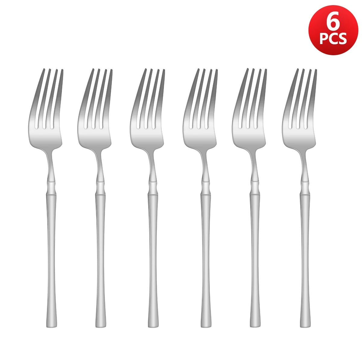 Stainless Steel Cutlery Set 6/16/24pcs Knife Fork Spoon Teaspoon Silver