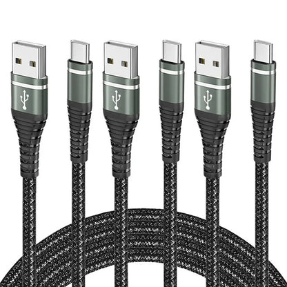 USB-A to USB-C Fast Charging Cable 3A – Nylon Braided Charging & Data Cable