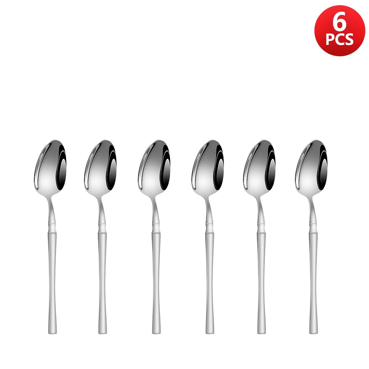 Stainless Steel Cutlery Set 6/16/24pcs Knife Fork Spoon Teaspoon Silver