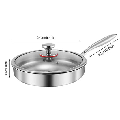 Titanium Non-Stick Frying Pan with Glass Lid 20–26cm | Purease