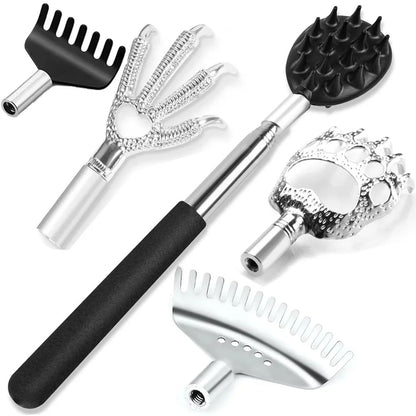 5PCS Extendable Back Scratcher Telescopic Bear Claw Back Itch Massager Tool