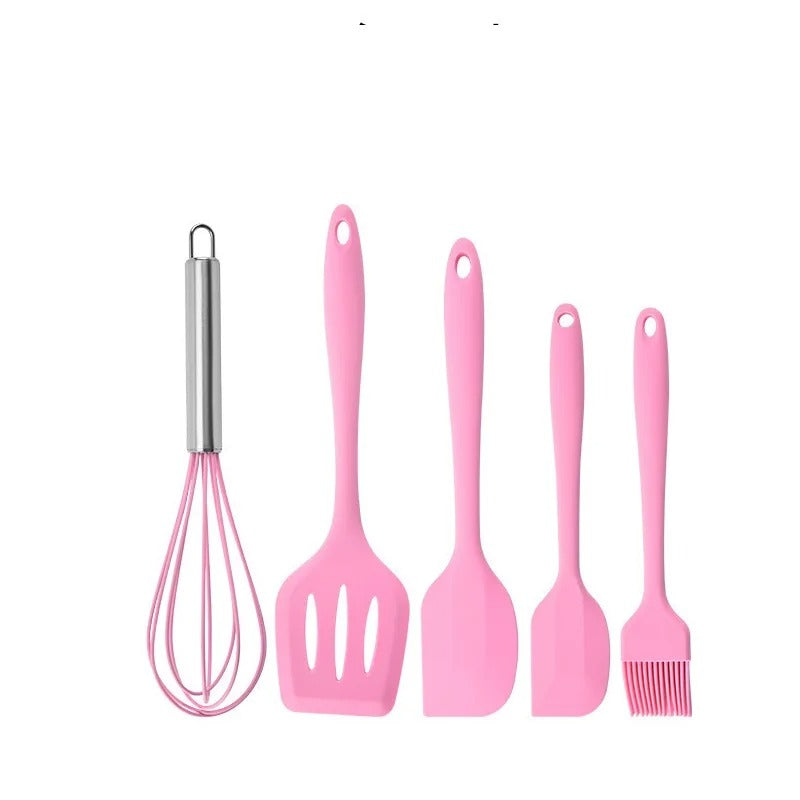 5PCS Silicone Cooking Utensil Set Kitchen Baking Mixing Tools Heat Resistant