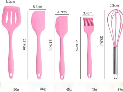 5PCS Silicone Cooking Utensil Set Kitchen Baking Mixing Tools Heat Resistant
