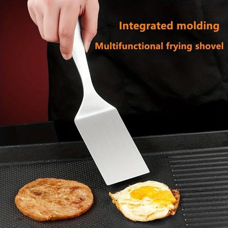 Small Stainless Steel Spatula Grill Turner Frying Shovel Kitchen Cooking BBQ Tool