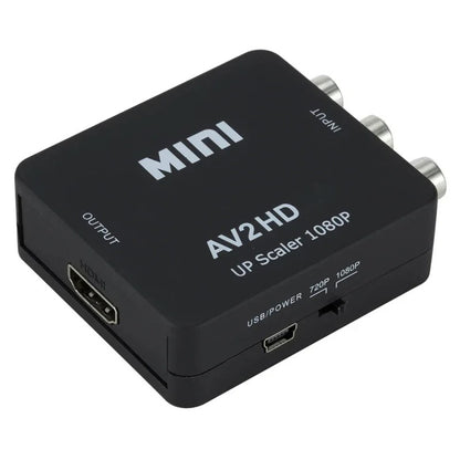 1080P AV to HDMI Converter RCA Composite CVBS Video Audio Adapter USB Powered