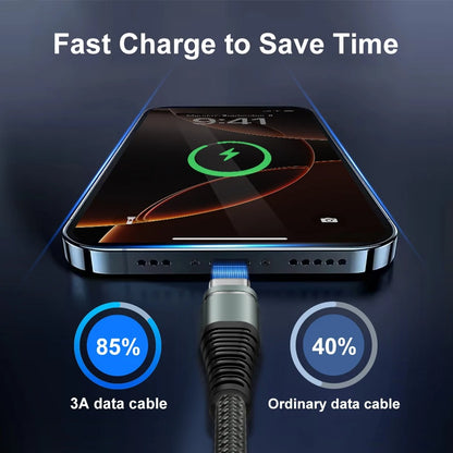USB-A to USB-C Fast Charging Cable 3A – Nylon Braided Charging & Data Cable