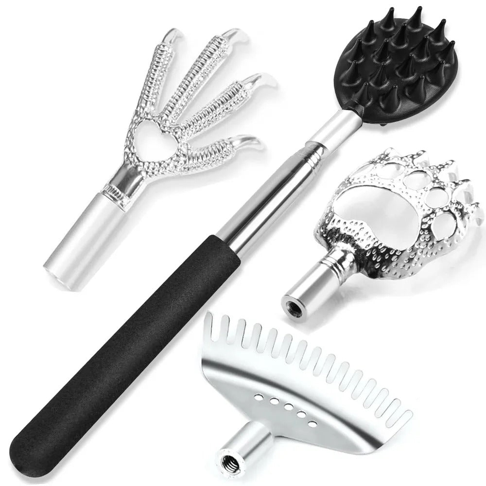 5PCS Extendable Back Scratcher Telescopic Bear Claw Back Itch Massager Tool