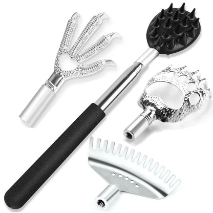 5PCS Extendable Back Scratcher Telescopic Bear Claw Back Itch Massager Tool
