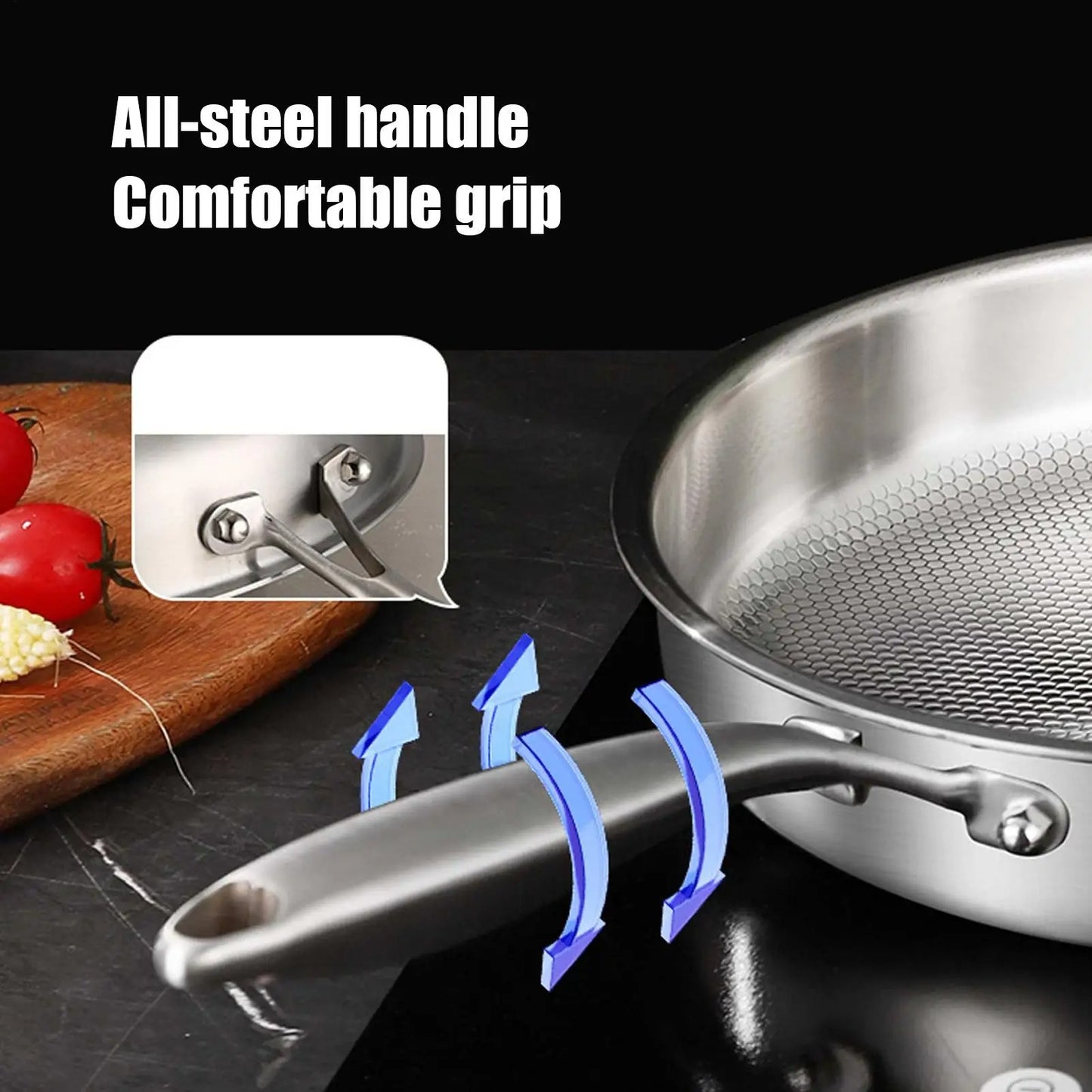 Titanium Non-Stick Frying Pan with Glass Lid 20–26cm | Purease