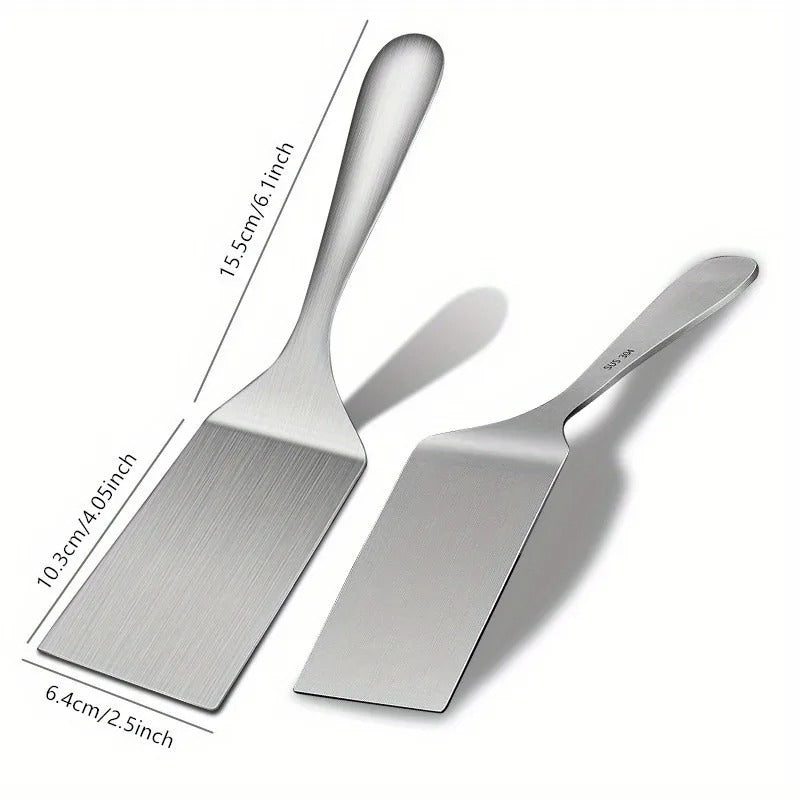 Small Stainless Steel Spatula Grill Turner Frying Shovel Kitchen Cooking BBQ Tool