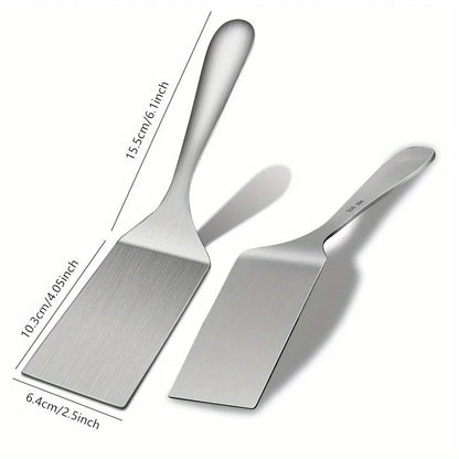 Small Stainless Steel Spatula Grill Turner Frying Shovel Kitchen Cooking BBQ Tool