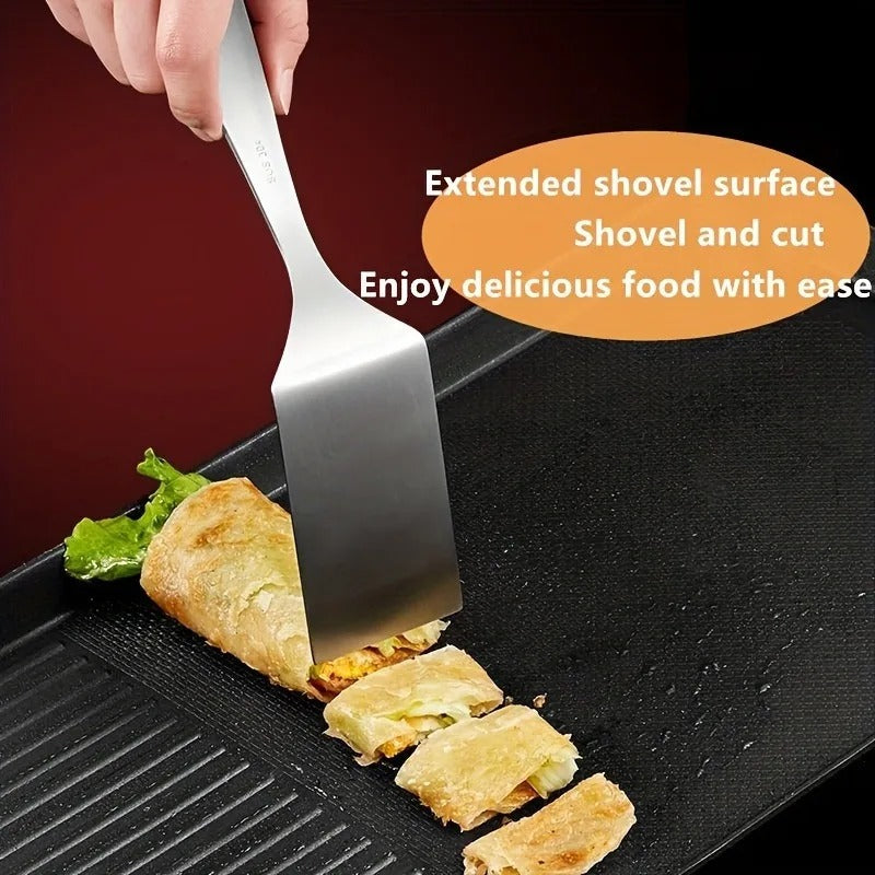Small Stainless Steel Spatula Grill Turner Frying Shovel Kitchen Cooking BBQ Tool