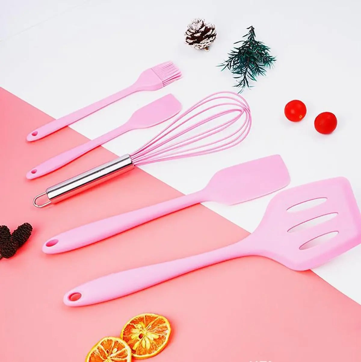 5PCS Silicone Cooking Utensil Set Kitchen Baking Mixing Tools Heat Resistant