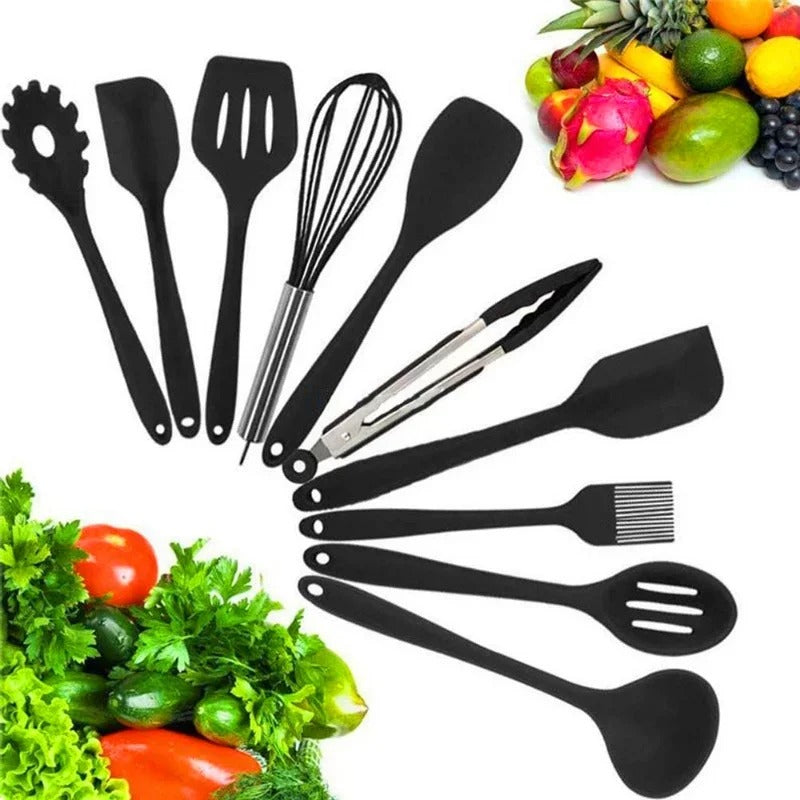 10-Piece Silicone Kitchen Utensil Set | Non-Stick Cooking Tools