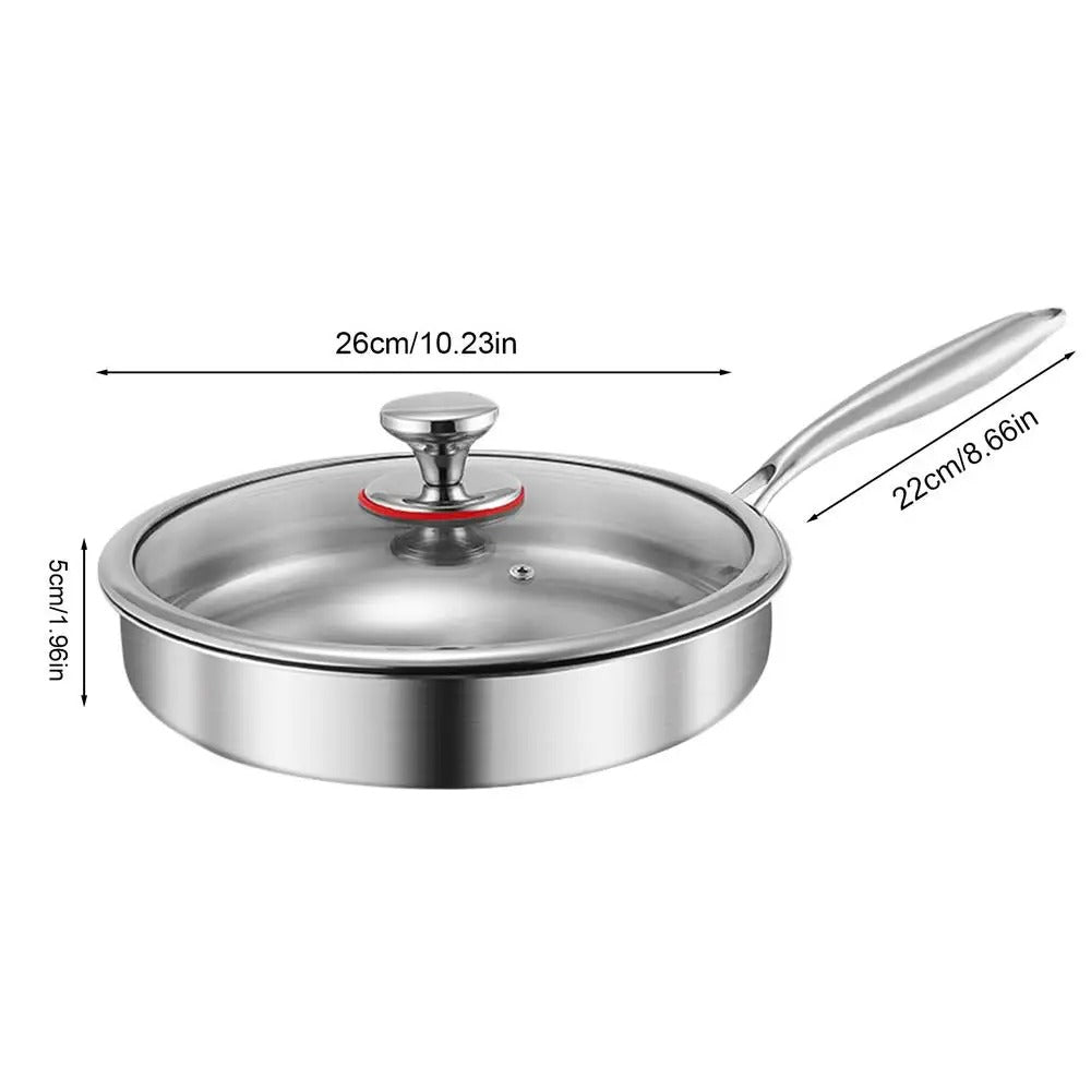 Titanium Non-Stick Frying Pan with Glass Lid 20–26cm | Purease