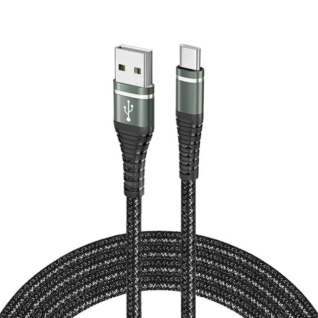 USB-A to USB-C Fast Charging Cable 3A – Nylon Braided Charging & Data Cable