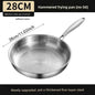 Hammered Stainless Steel Frying Pan Non Stick Skillet Induction Gas 26 28 30cm