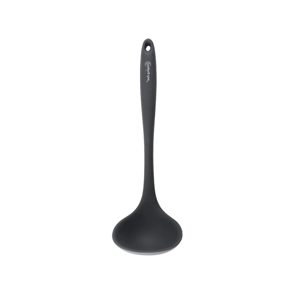 Silicone Kitchen Utensil Set Thick Grey Cooking Spatula Soup Spoon Heat Resistant Tools