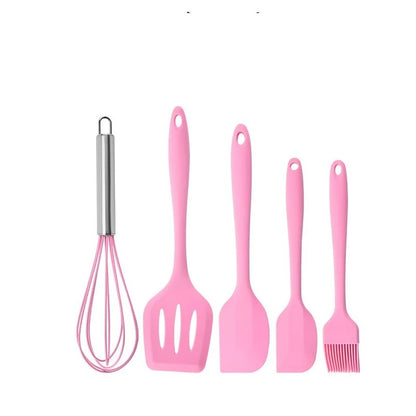 5PCS Silicone Cooking Utensil Set Kitchen Baking Mixing Tools Heat Resistant